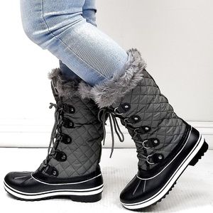 Tall snow boots with teddy interior main image 0